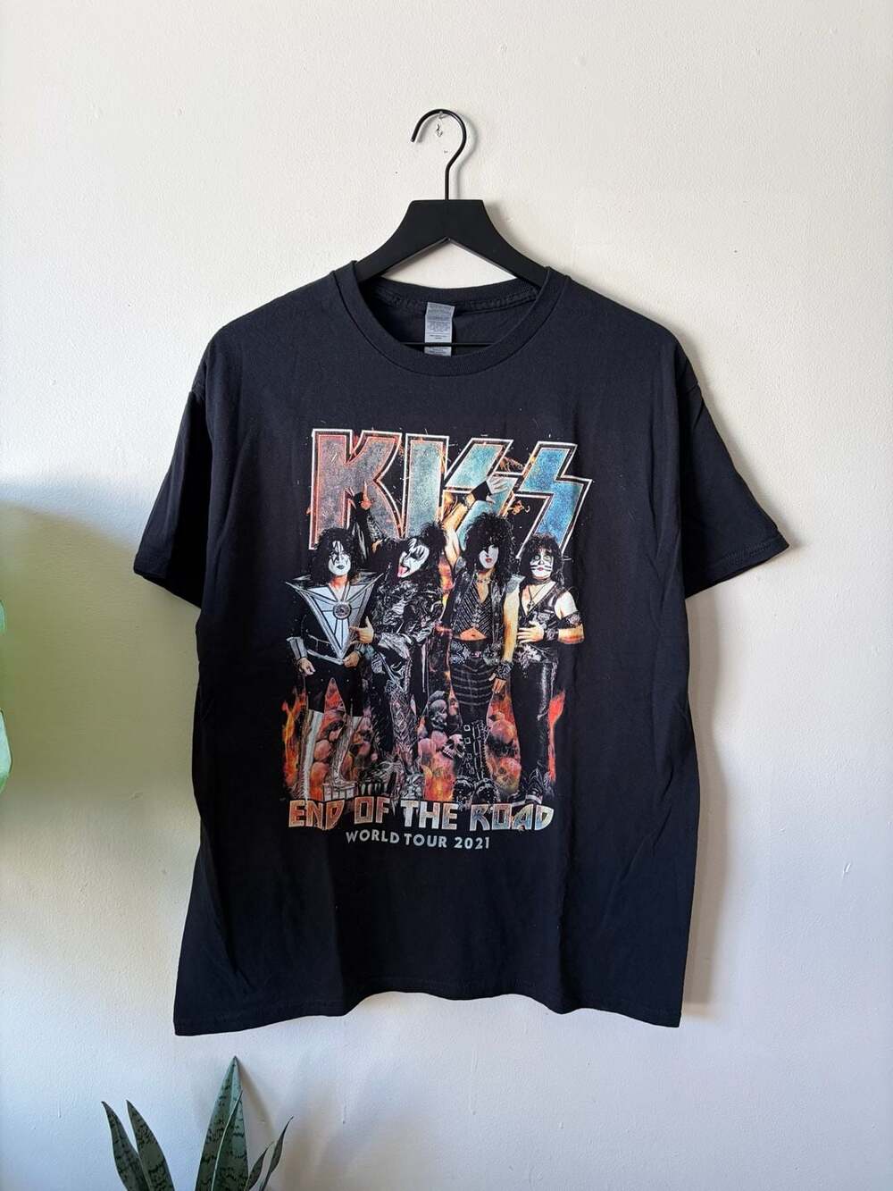 Kiss End Of The Road World Tour 2021 T-Shirt Size L Black
